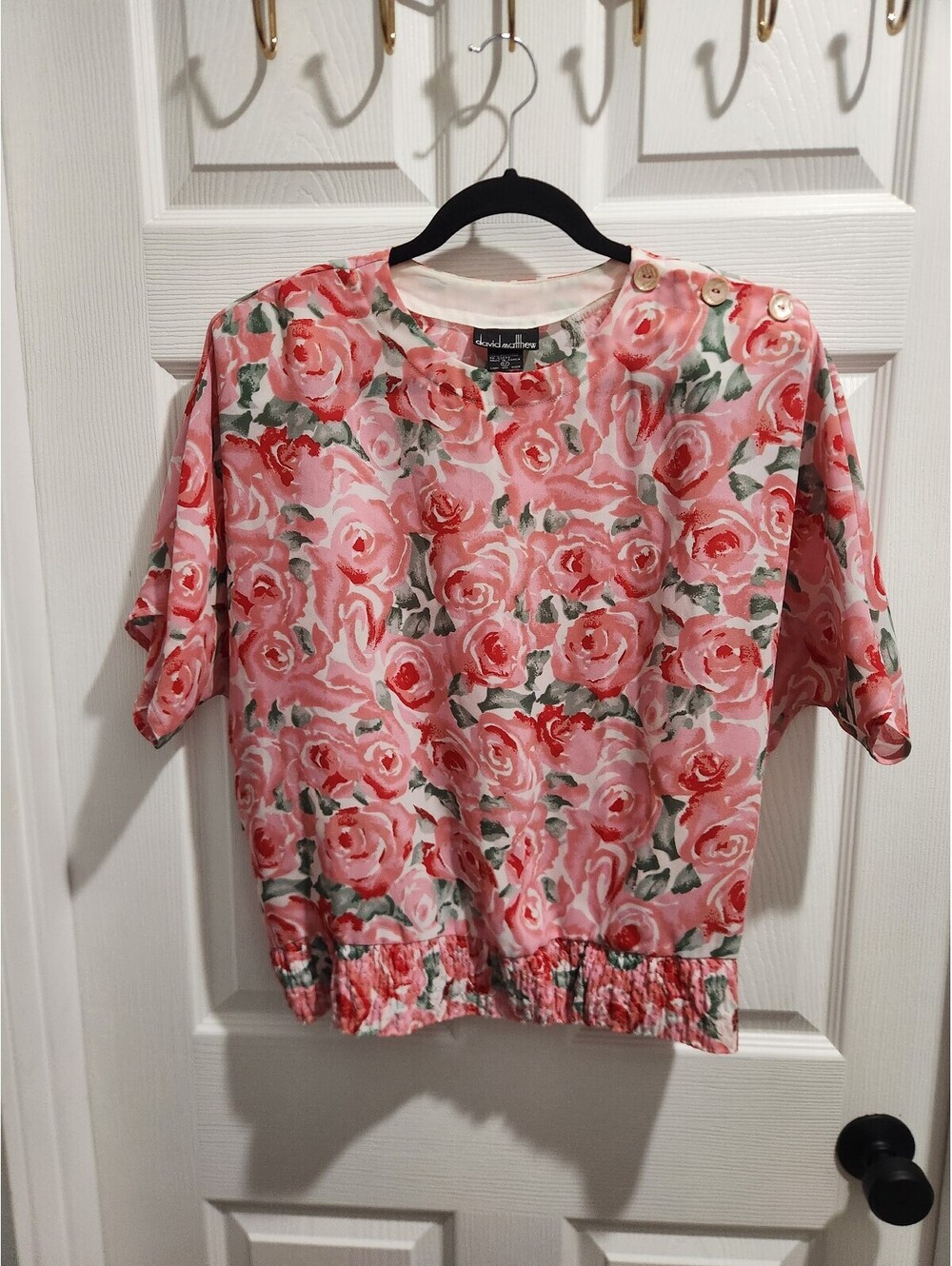 David Matthew Floral Print Blouse Size 12